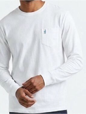 Johnnie-O Brennan 2.0 Long Sleeve Pocket Tee White Size 16 Boys L